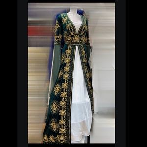 Green & Gold Turkish Dress with Headpiece